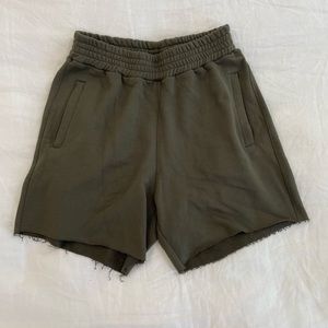 Yeezy season 1 green small sweat shorts